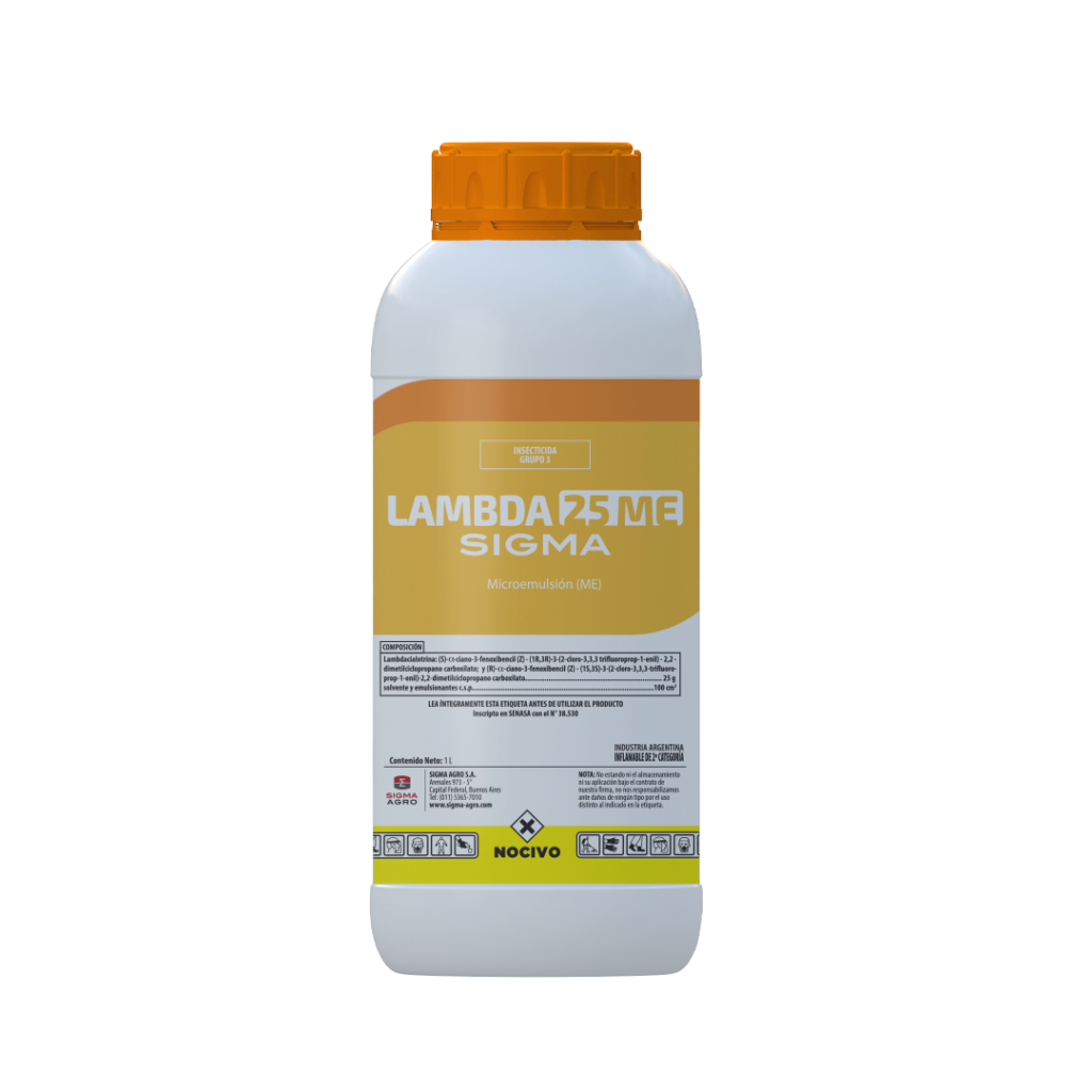 insecticida lambda 25me en presentacion de botella de 1 litro