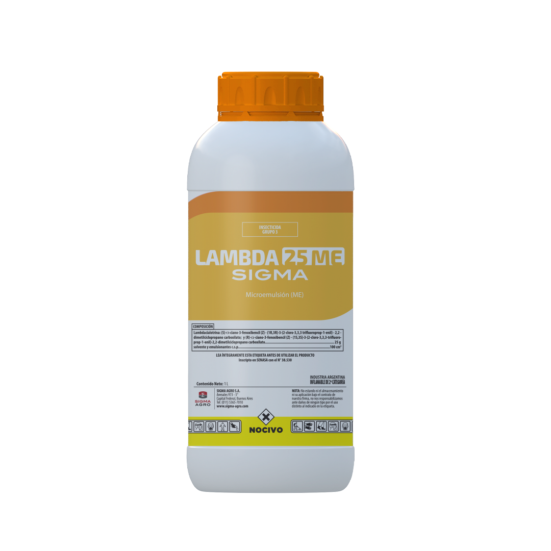 insecticida lambda 25me en presentacion de botella de 1 litro