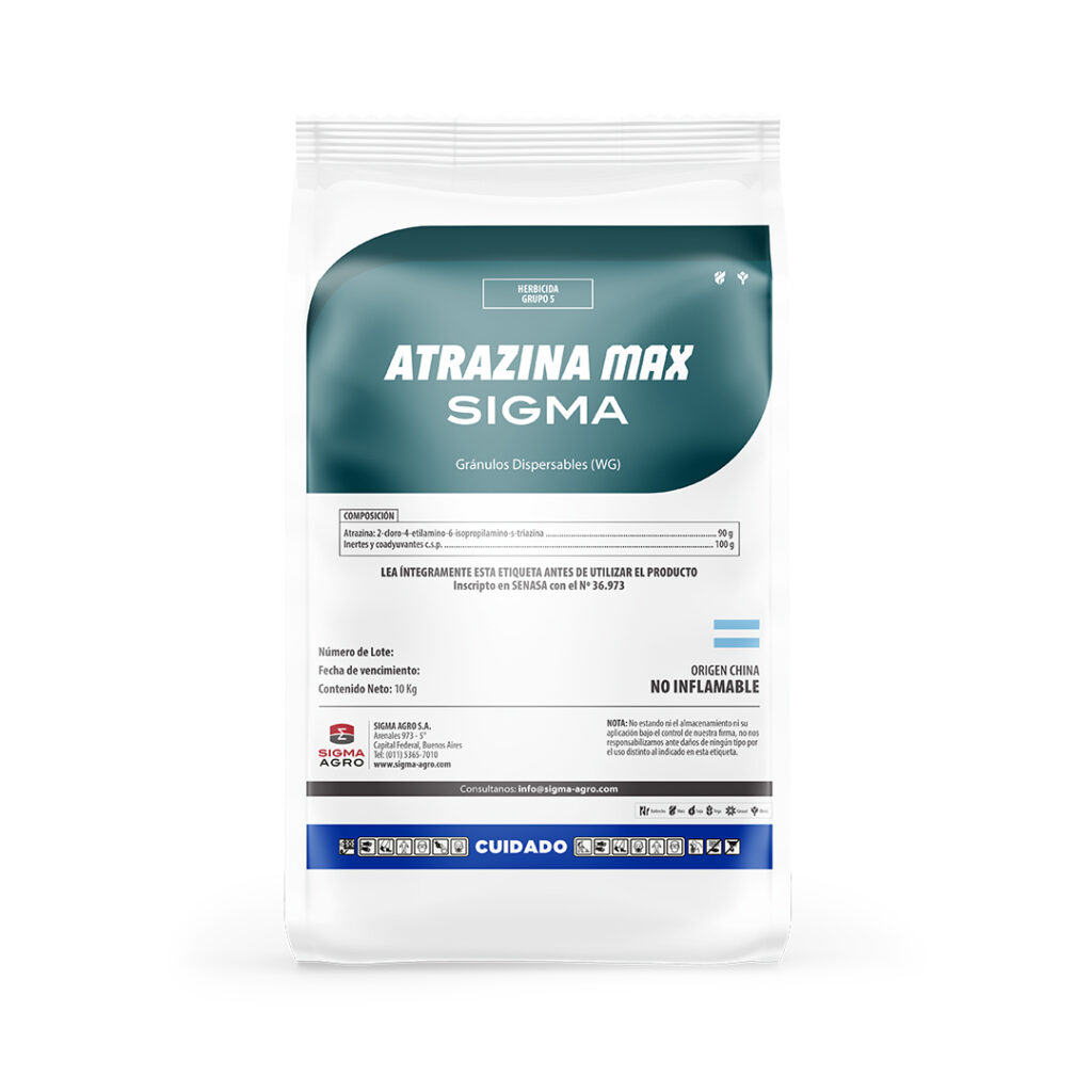 Herbicida Atrazina 90 Max Sigma, en presentación de Bolsa de 10kg